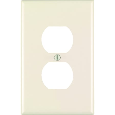 Leviton Leviton Almond 1 gang Nylon Duplex Wall Plate 1 pk 00PJ8-00T